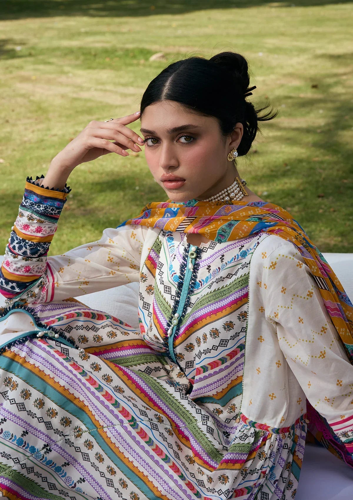 Kahf | Aangan Prints Chiffon '26 | Yasmeen