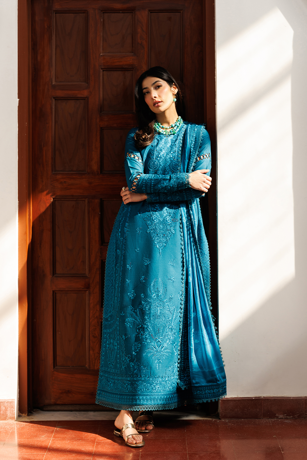 Emaan Adeel |  Mirabelle festive luxury lawn | Floraison