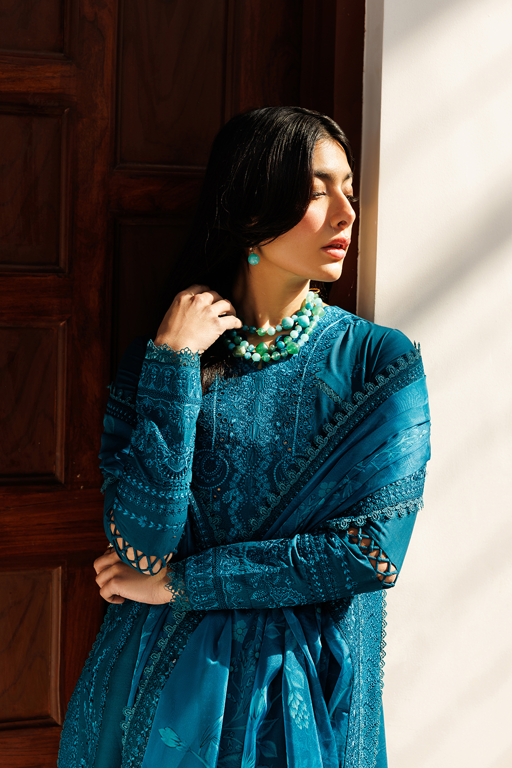 Emaan Adeel |  Mirabelle festive luxury lawn | Floraison