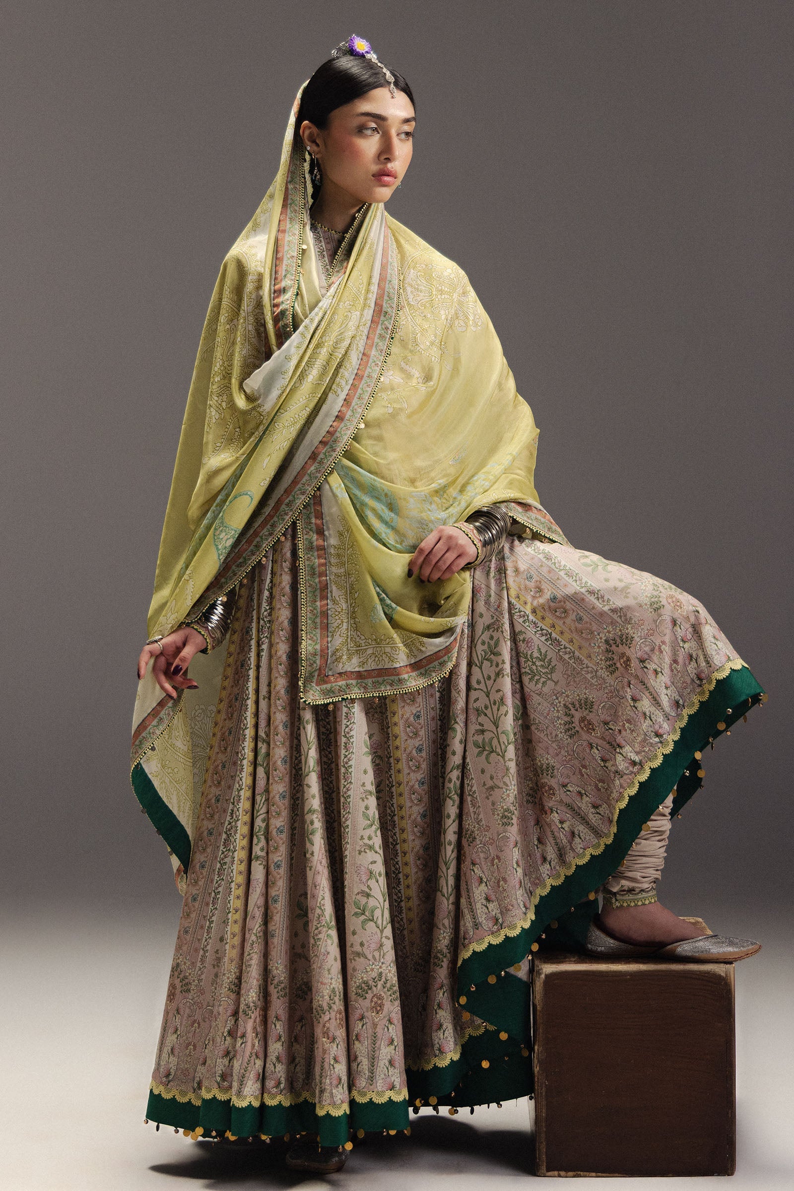 Zara Shahjahan | Anarkali Lawn 26 | Hoorain-D8
