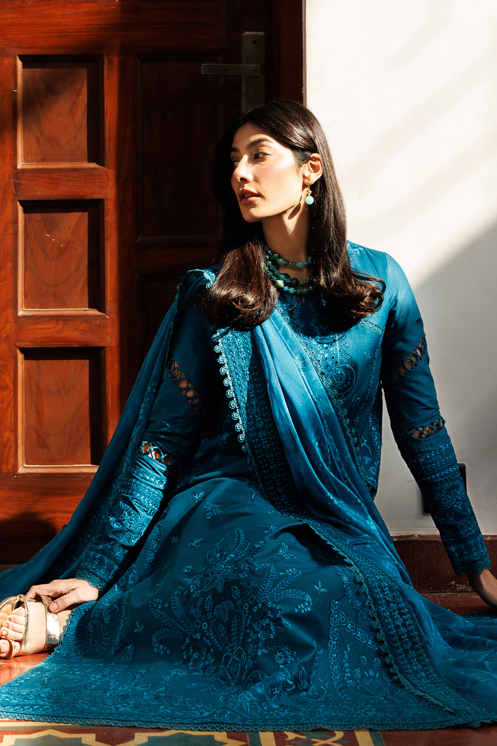 Emaan Adeel |  Mirabelle festive luxury lawn | Floraison