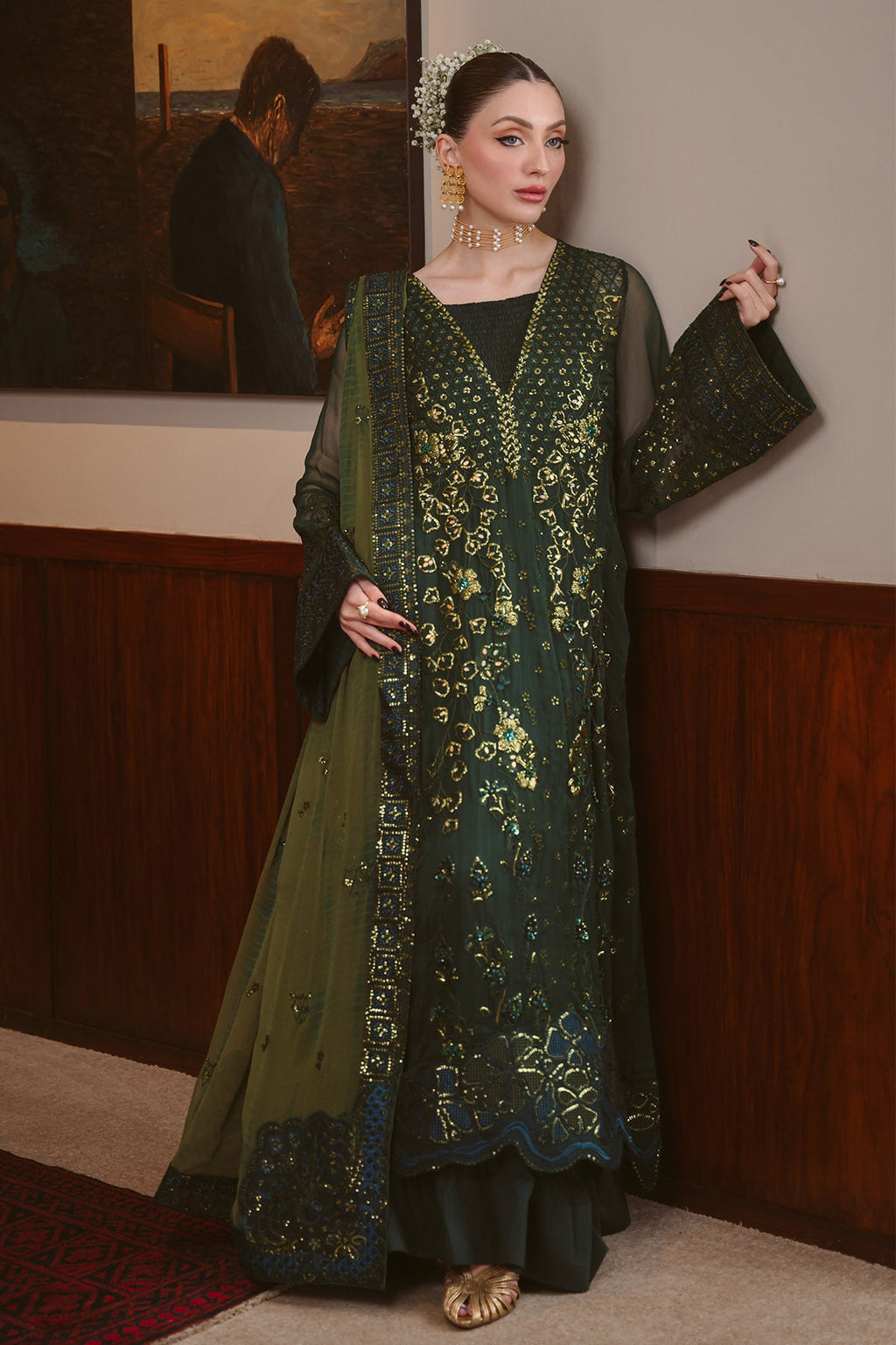 Nureh | Elaya Festive Chiffon | NEL-93A