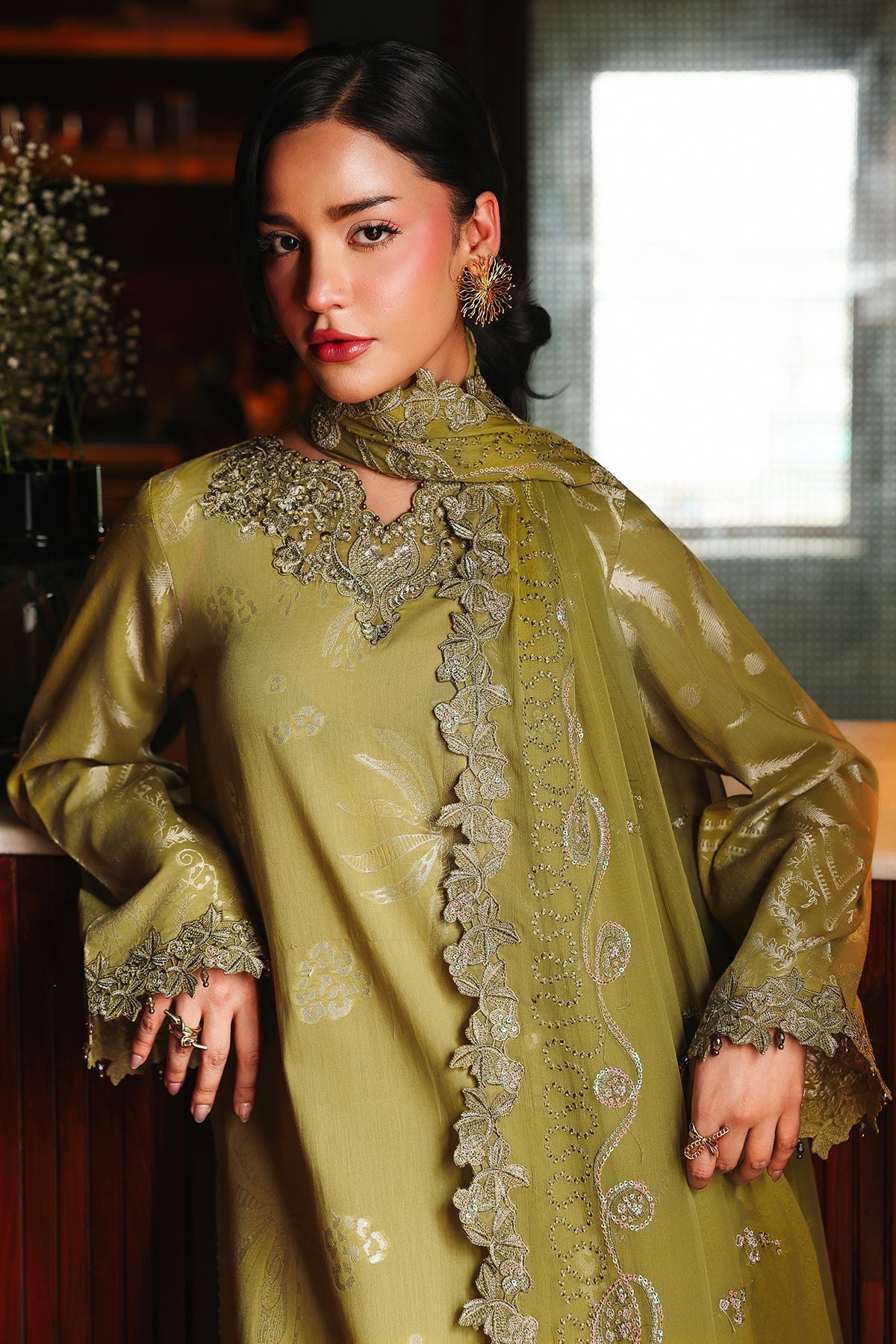 Nureh | Maya Embroidered Jacquared | NJ-107