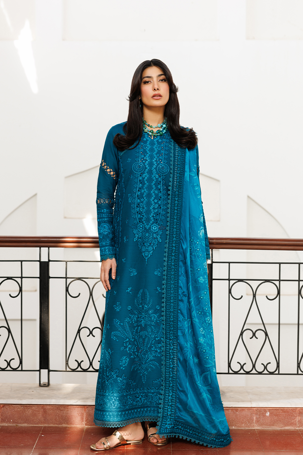 Emaan Adeel |  Mirabelle festive luxury lawn | Floraison