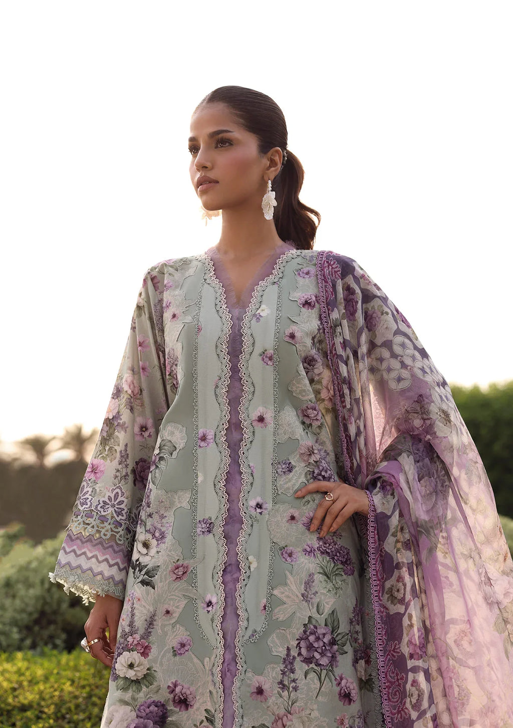 Elaf | Belladore - Prints Chiffon Lawn '26 | EPA-6A CASTELLA