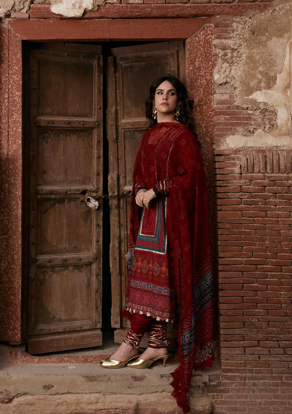 Kahf | Aangan Prints Chiffon '26 | Surkh Noor