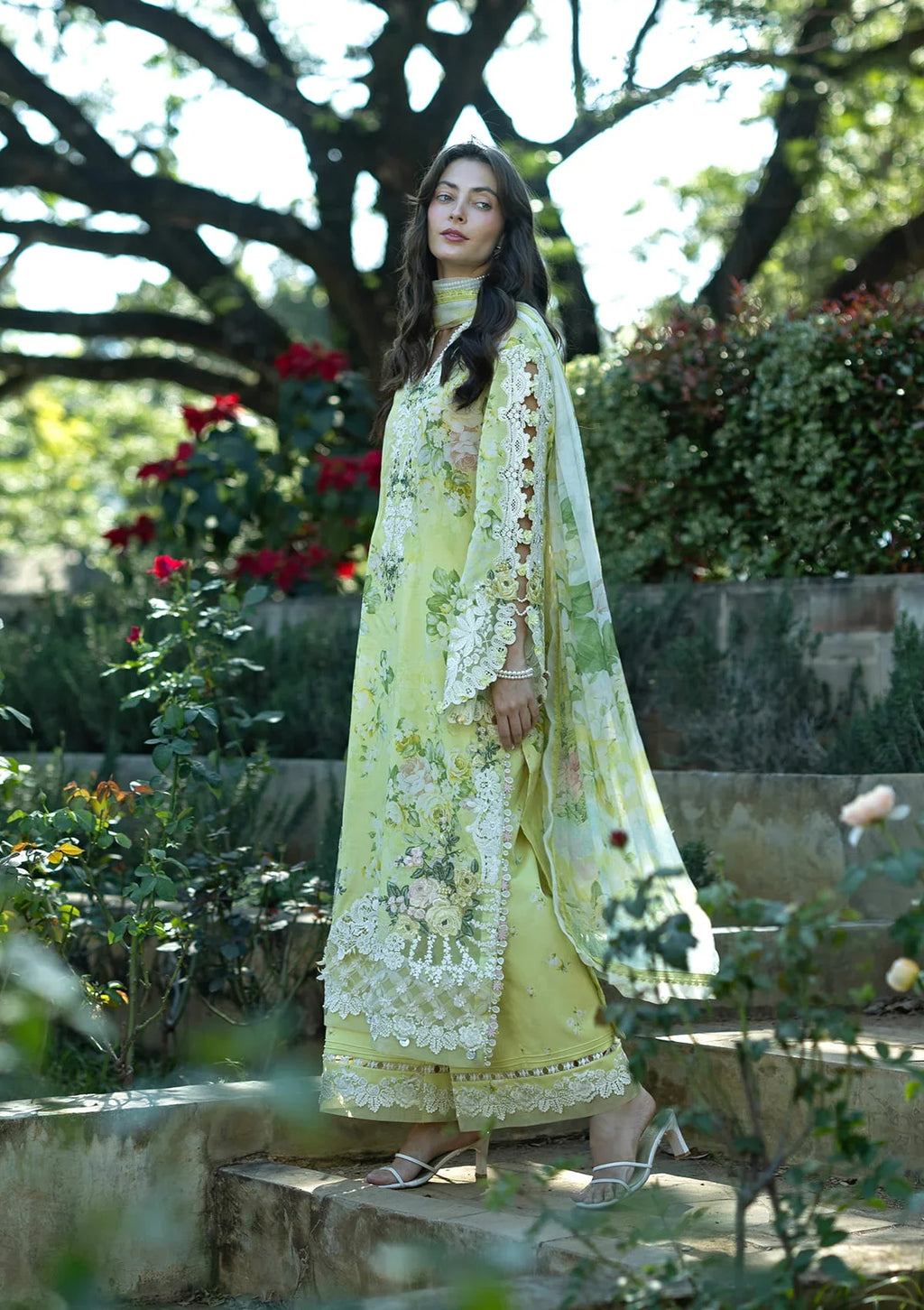 Elaf | Signature Embroidered Printed Lawn | Ivory Season