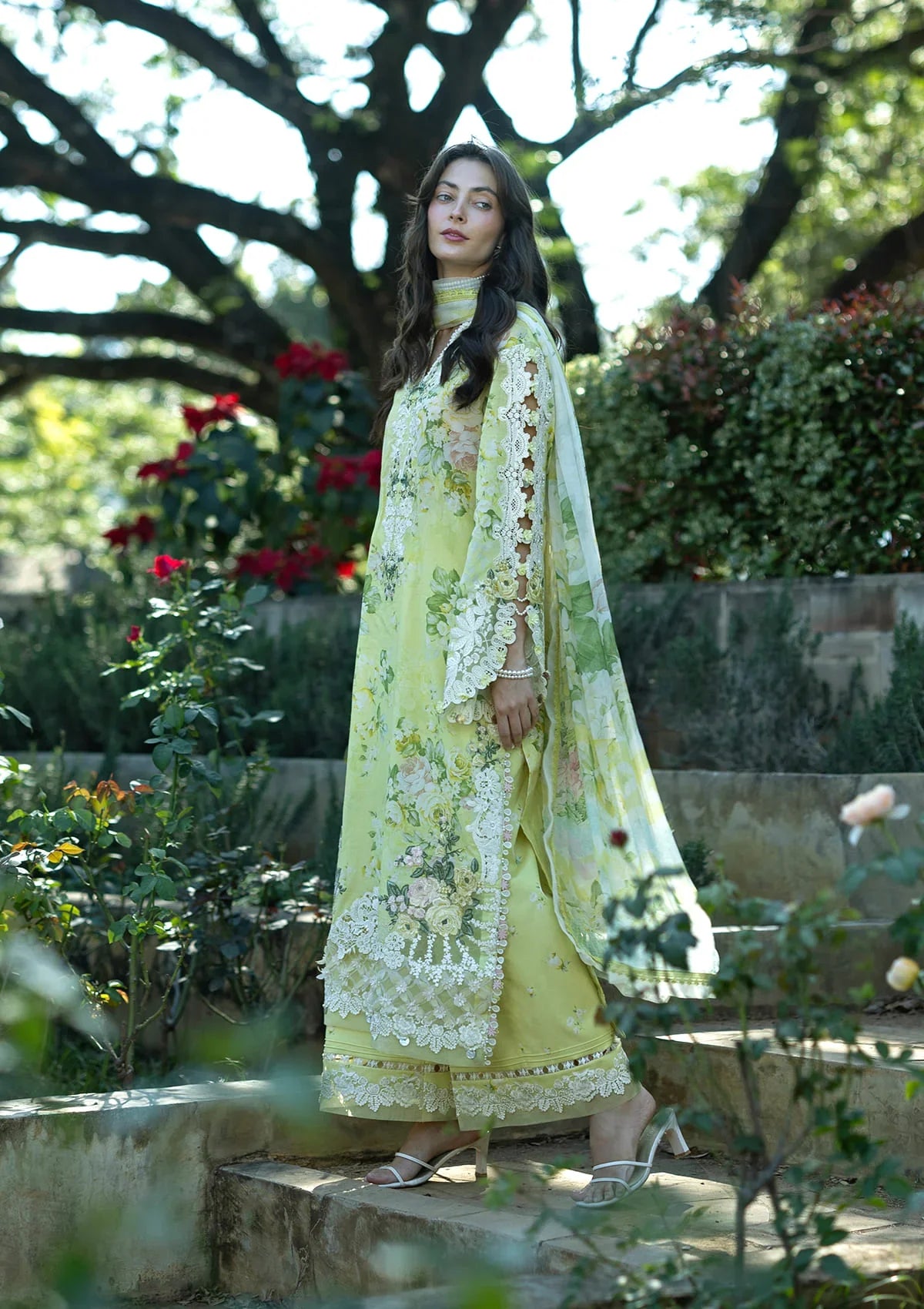 Elaf | Signature Embroidered Printed Lawn | Ivory Season