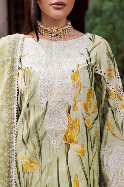 NUREH | GARDENIA - EMBROIDRED & PRINTED LAWN DORIA | NSG-212