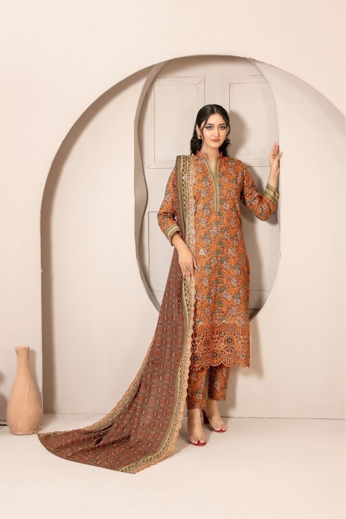 Tawakaal | Almahyra 3Pcs Embroidered Khaddar Winter suiting | D-5593