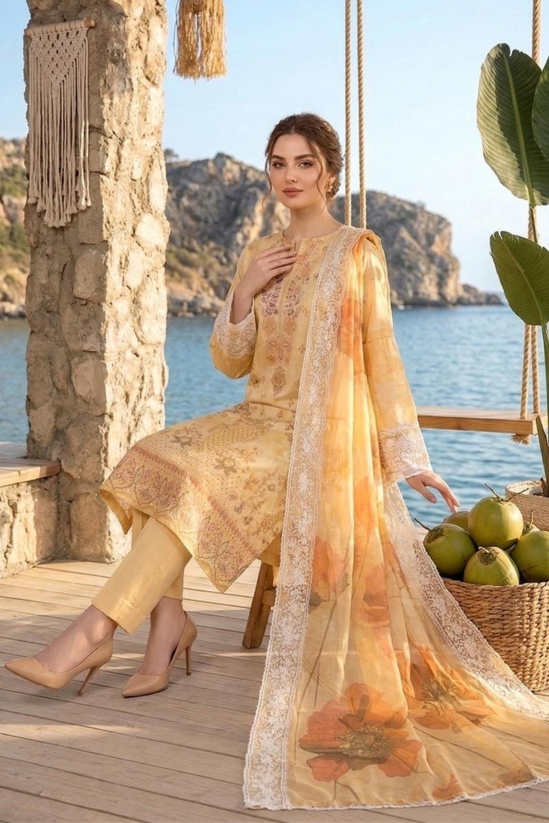 Riaz Arts | Distoor Supreme Lawn - 3 Pc | RA - D - 02