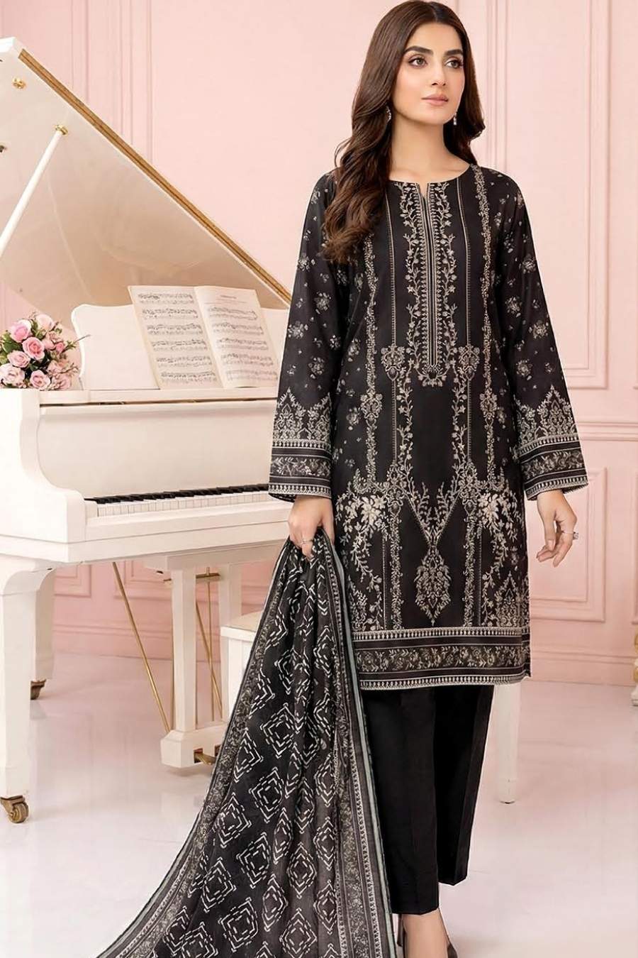 Mashaim Prints | Digital Printed Lawn Vol - 01 | MPD - 03