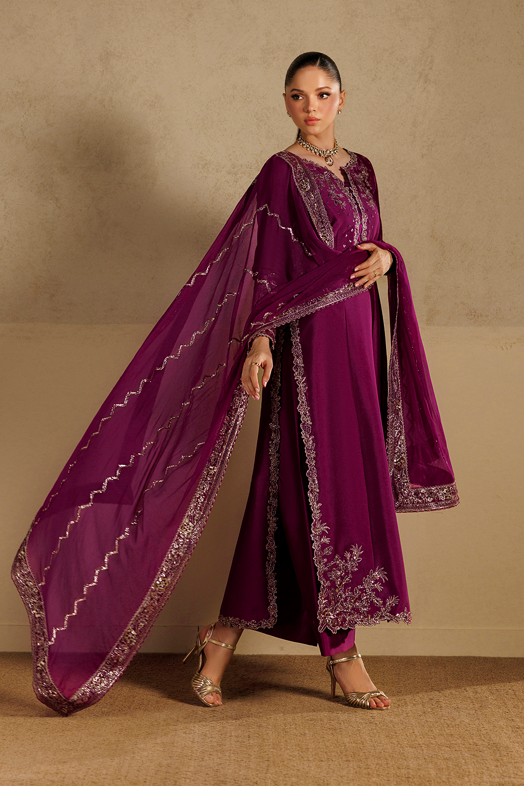 Iznik | Formals 26 Embroidered Sheesha Silk | UE-736