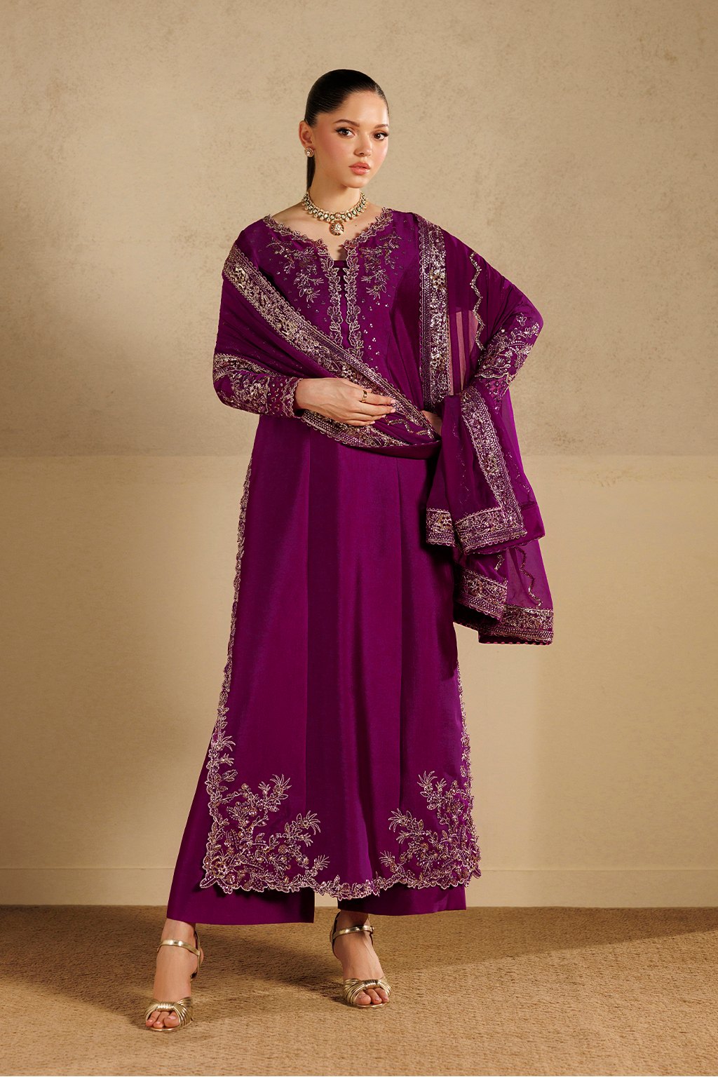 Iznik | Formals 26 Embroidered Sheesha Silk | UE-736