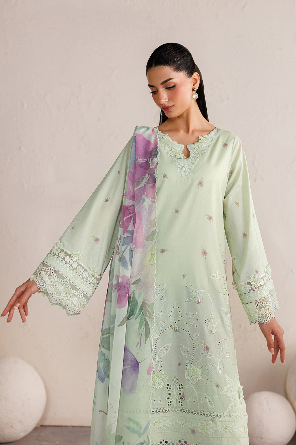 Iznik | Festive Embroidered Lawn | IBE-06