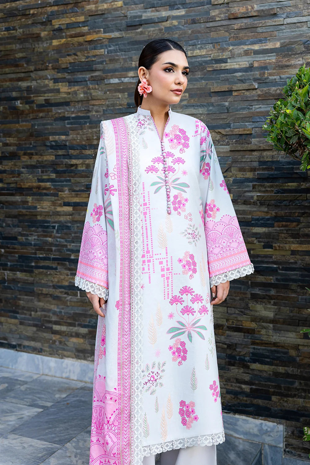 Naqsh | The Breeze Edit Lawn | Pearl Whisper