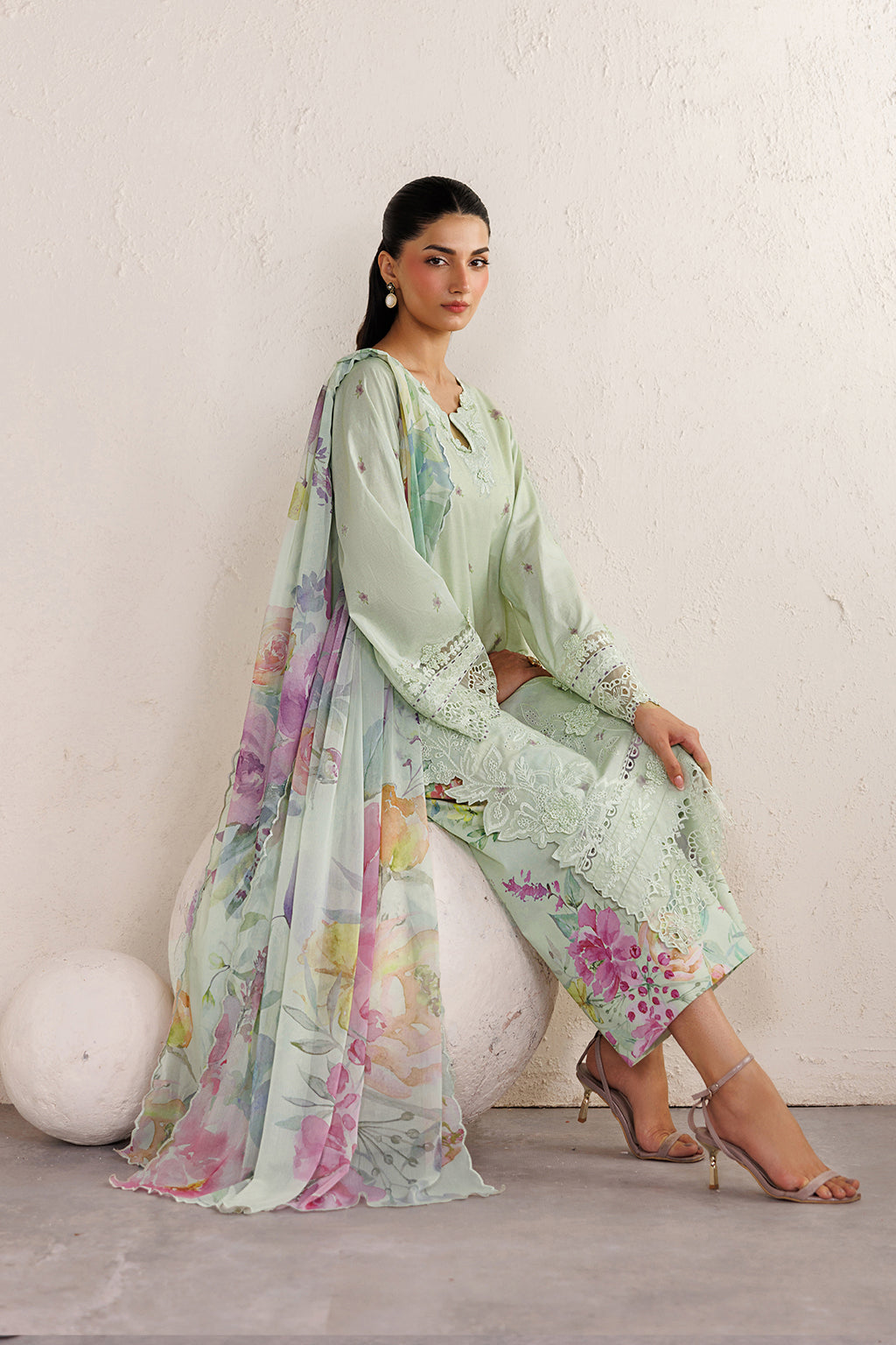 Iznik | Festive Embroidered Lawn | IBE-06
