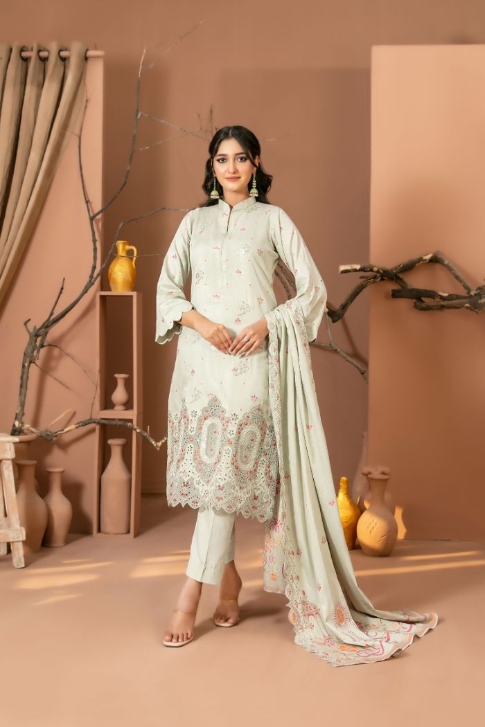 Tawakaal | Zouq 3Pcs Embroidered Broshia Banarsi | D-5668