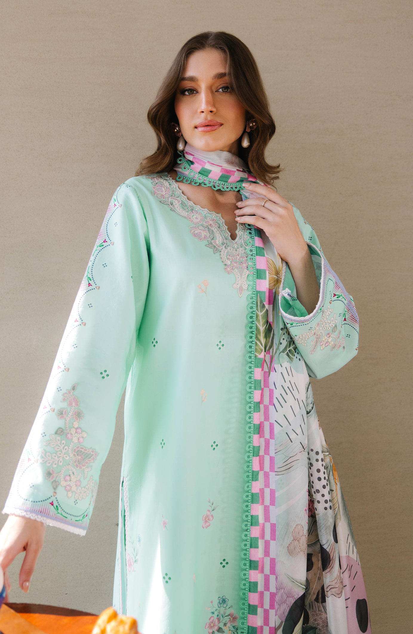 Seran | Afsanah - Unstitched Lawn | Elaya
