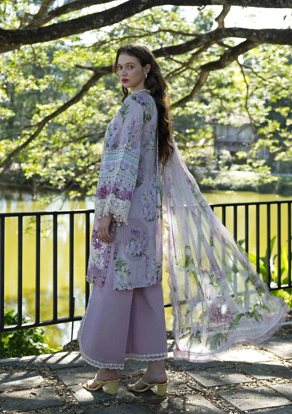 Elaf | Signature Embroidered Printed Lawn | Juliette