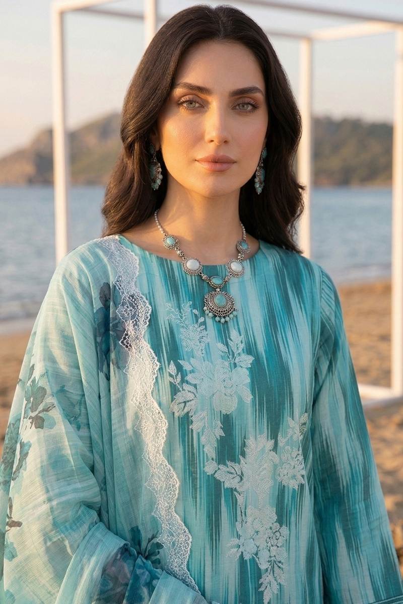 Riaz Arts | Rang-e-Noor Luxury Lawn - 3 Pc | RA - RN - 02