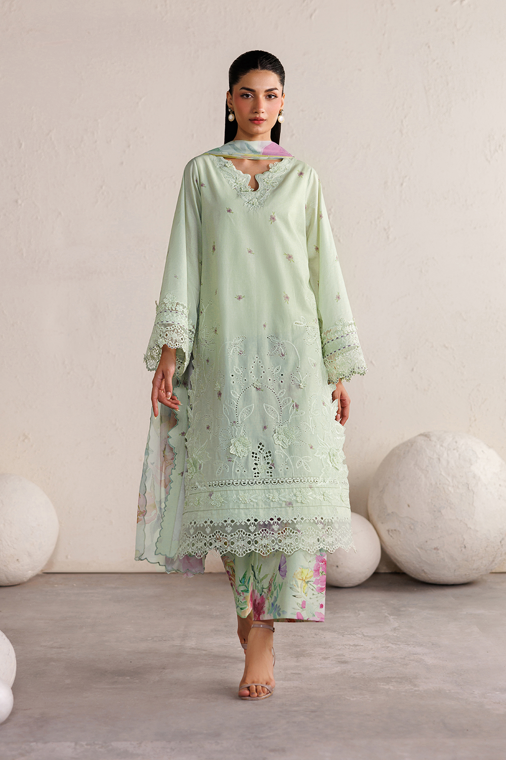 Iznik | Festive Embroidered Lawn | IBE-06