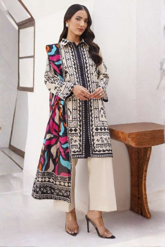 Yakin by Asifa | 3 Pc Unstitched | YBA-04