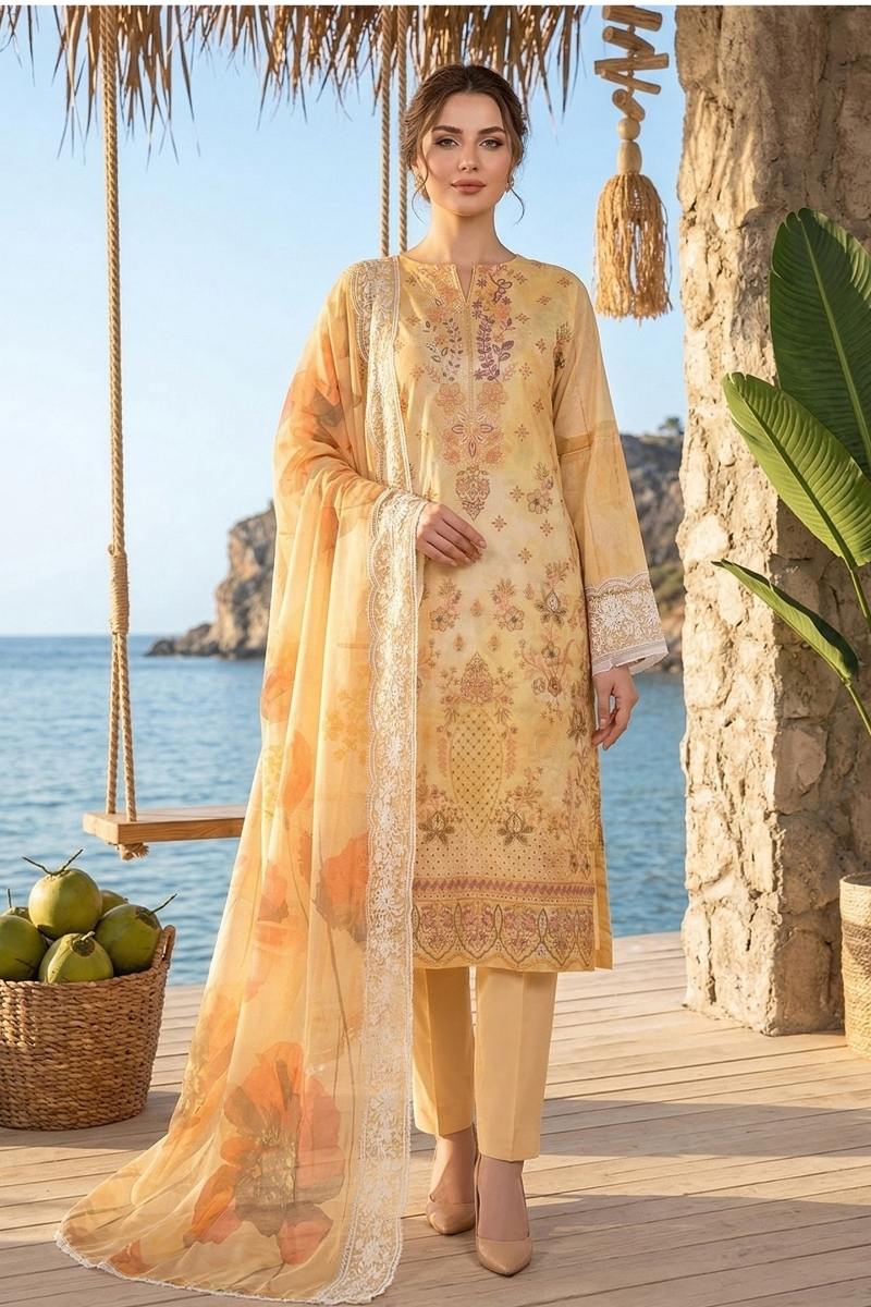 Riaz Arts | Distoor Supreme Lawn - 3 Pc | RA - D - 02
