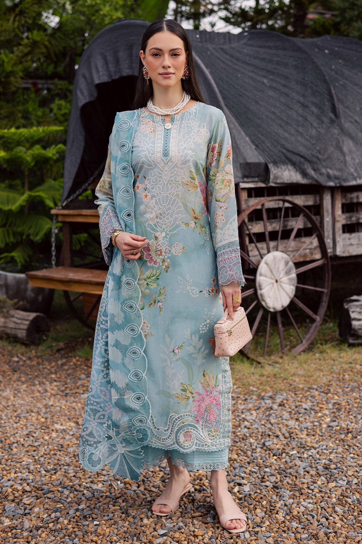 NUREH | GARDENIA - EMBROIDRED & PRINTED LAWN DORIA | NSG-209