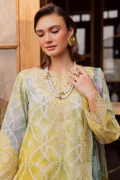 NUREH | GARDENIA - EMBROIDRED & PRINTED LAWN DORIA | NSG-207