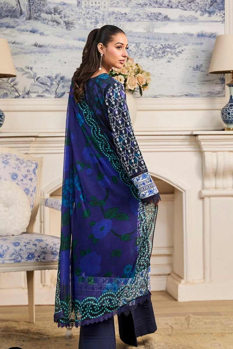 Raj Bari | Raha - 3 pc Premium Chikankari Prints | RBR - 02