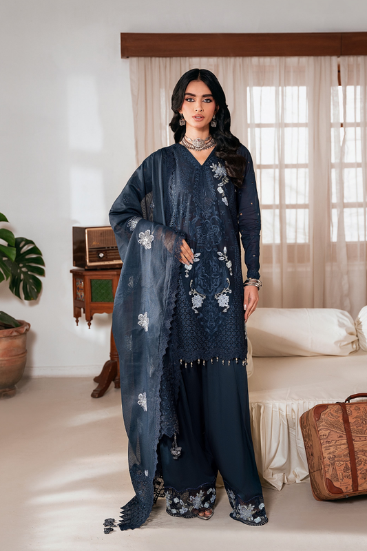 NAQSH | CHIKANKARI FESTIVE EDIT 26' | BLUE CONTOUR