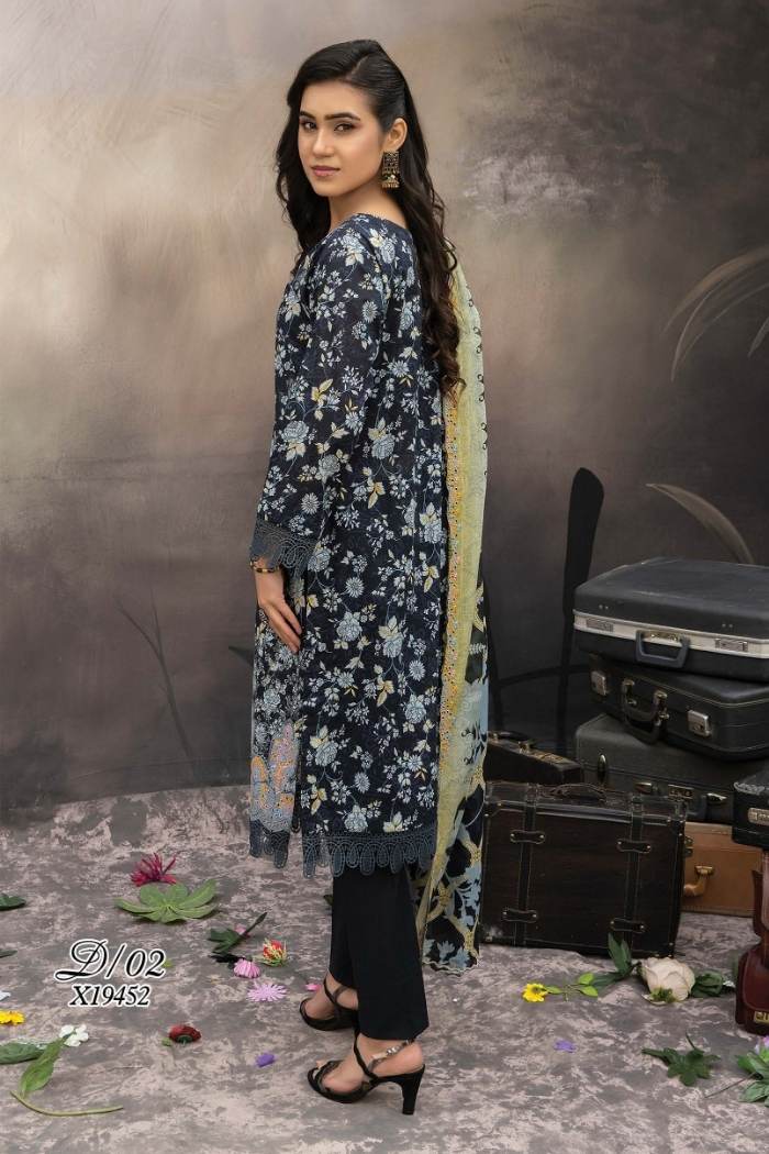 Riaz Arts | Elegant 3 Piece Lawn | RA-EX-02