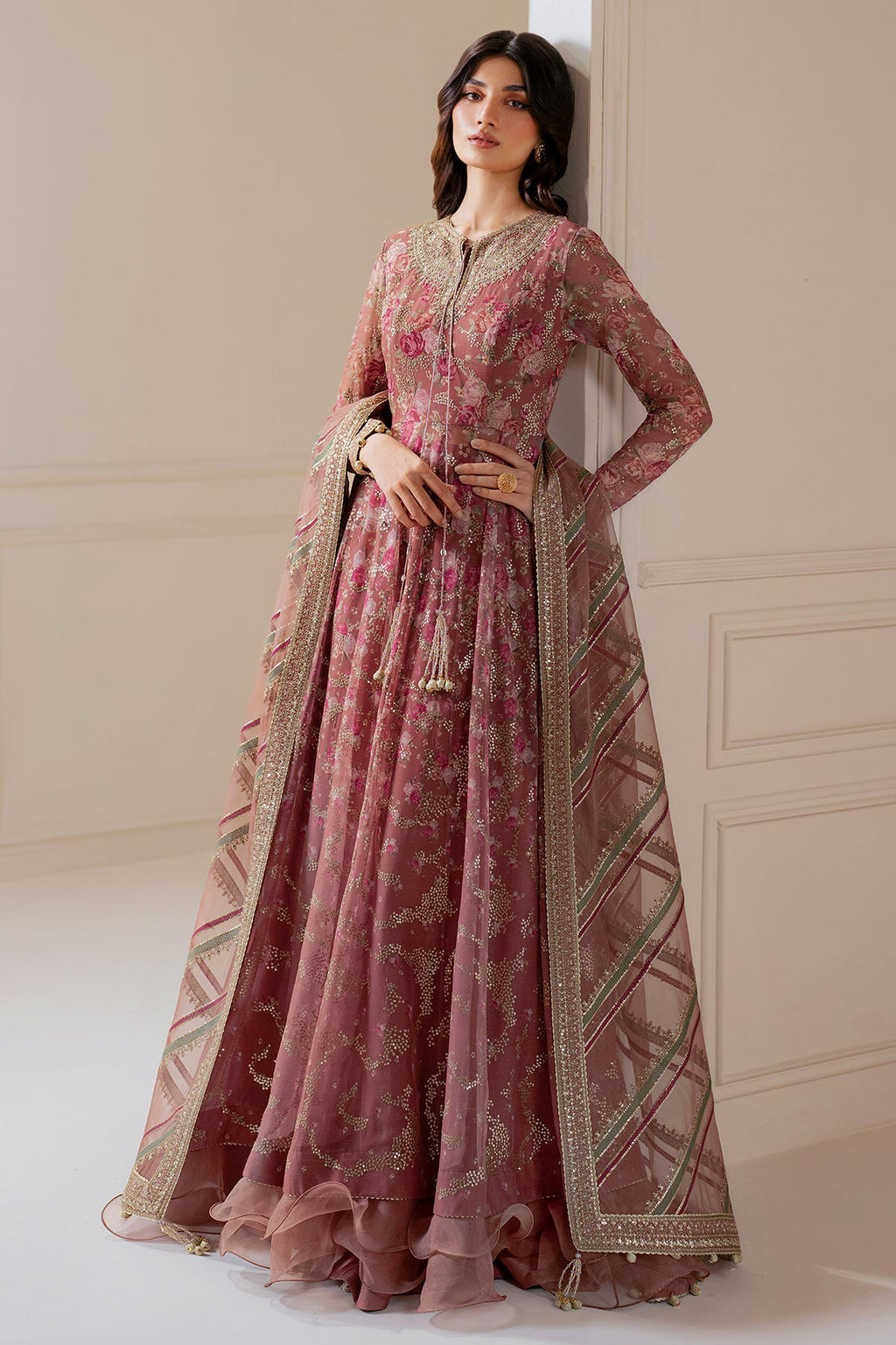 Jazmin | Embroidered Chiffon |  UC-3064