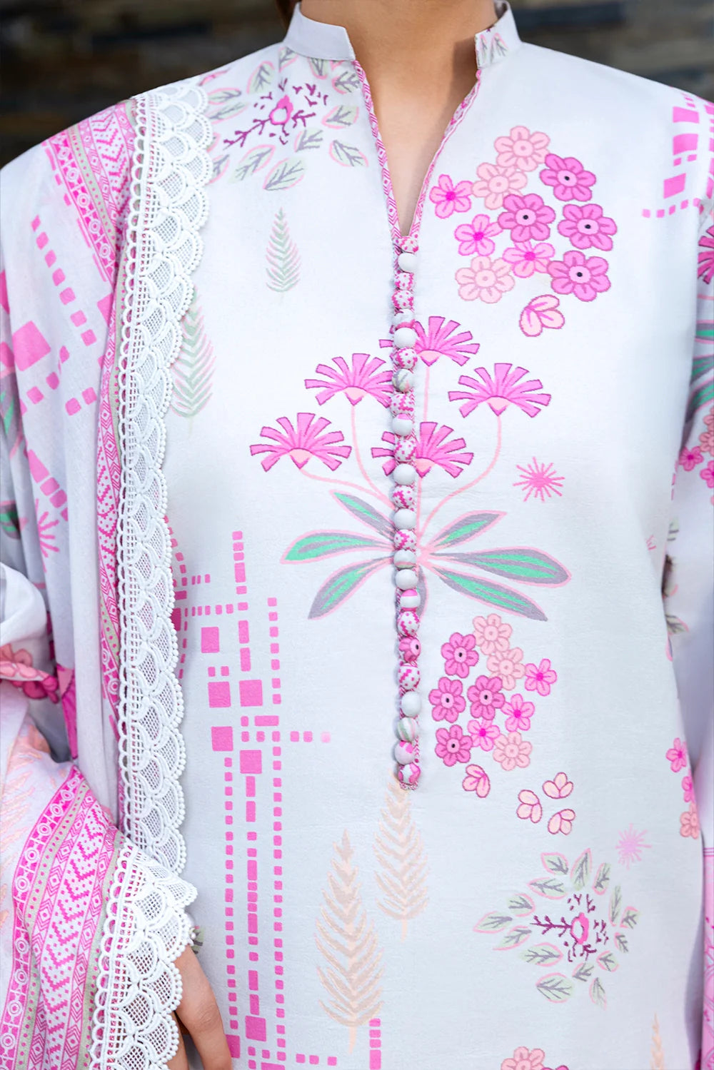 Naqsh | The Breeze Edit Lawn | Pearl Whisper