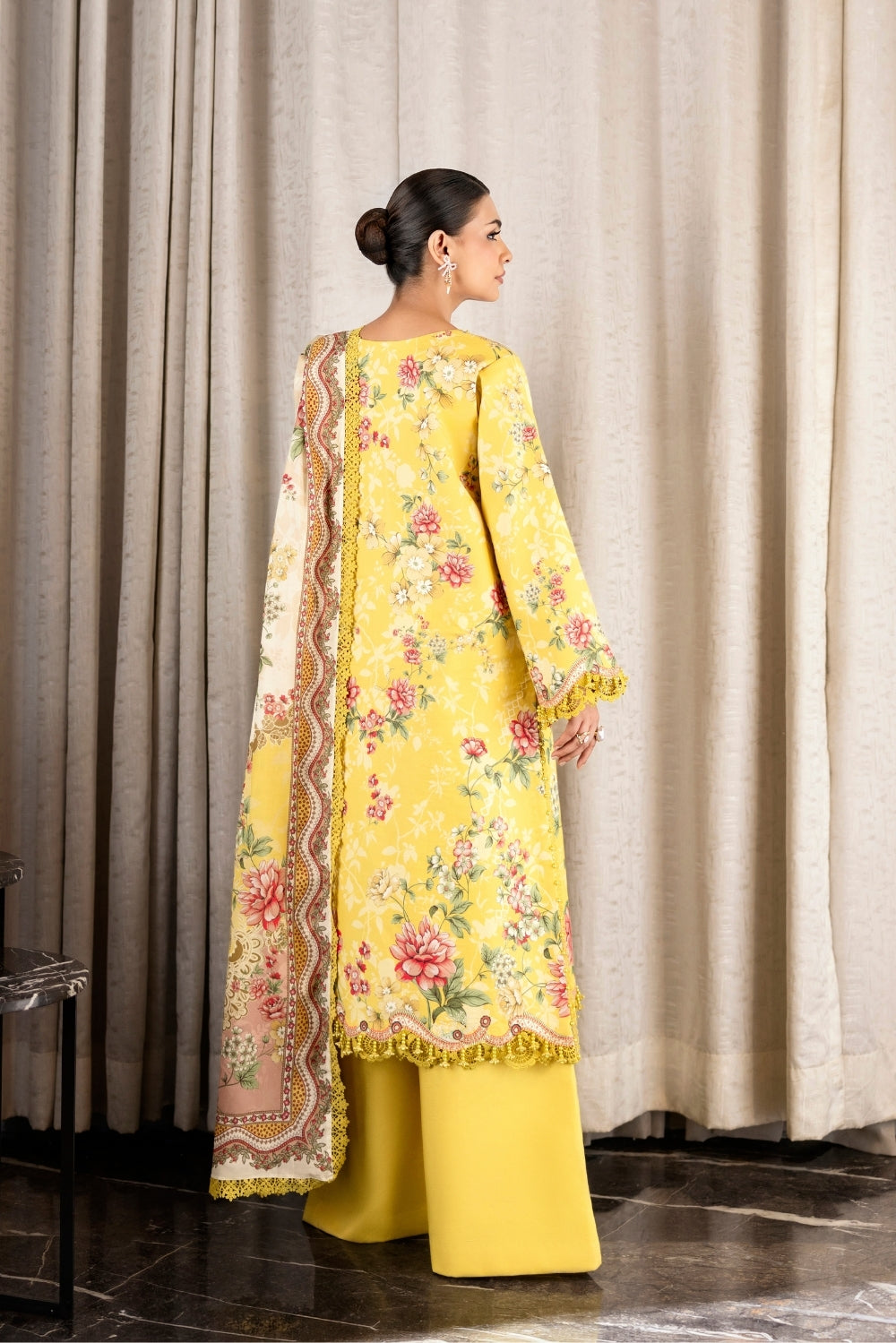 Naqsh | Midnight Meadow Lawn | Primrose