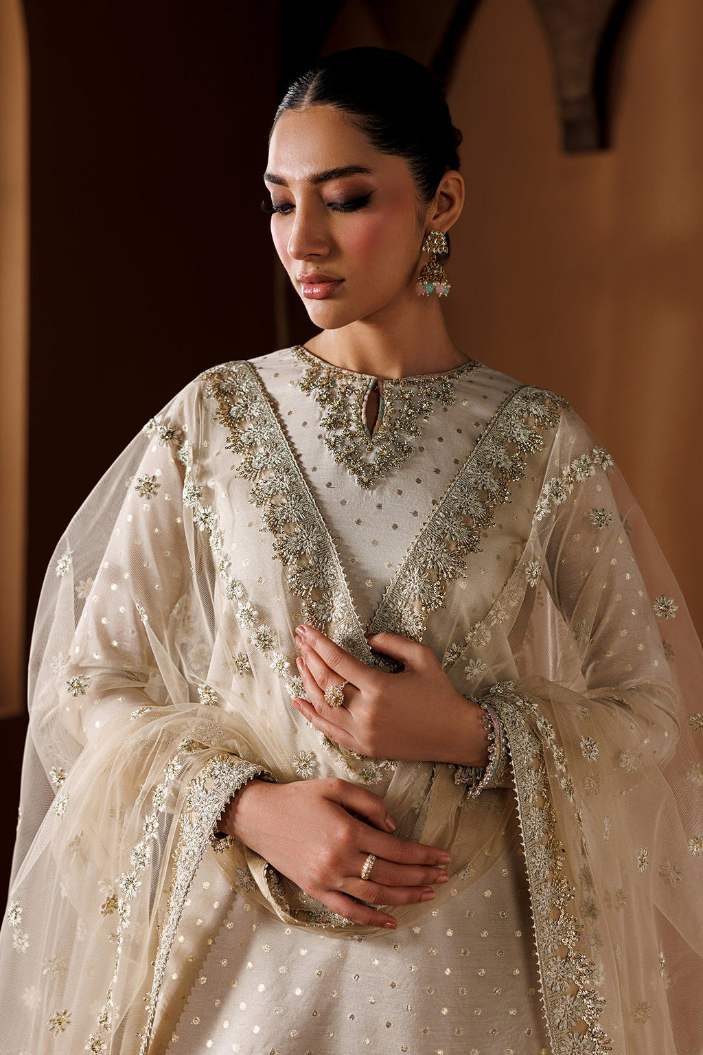 Baroque | Embroidered Zari Chiffon | UF-4435