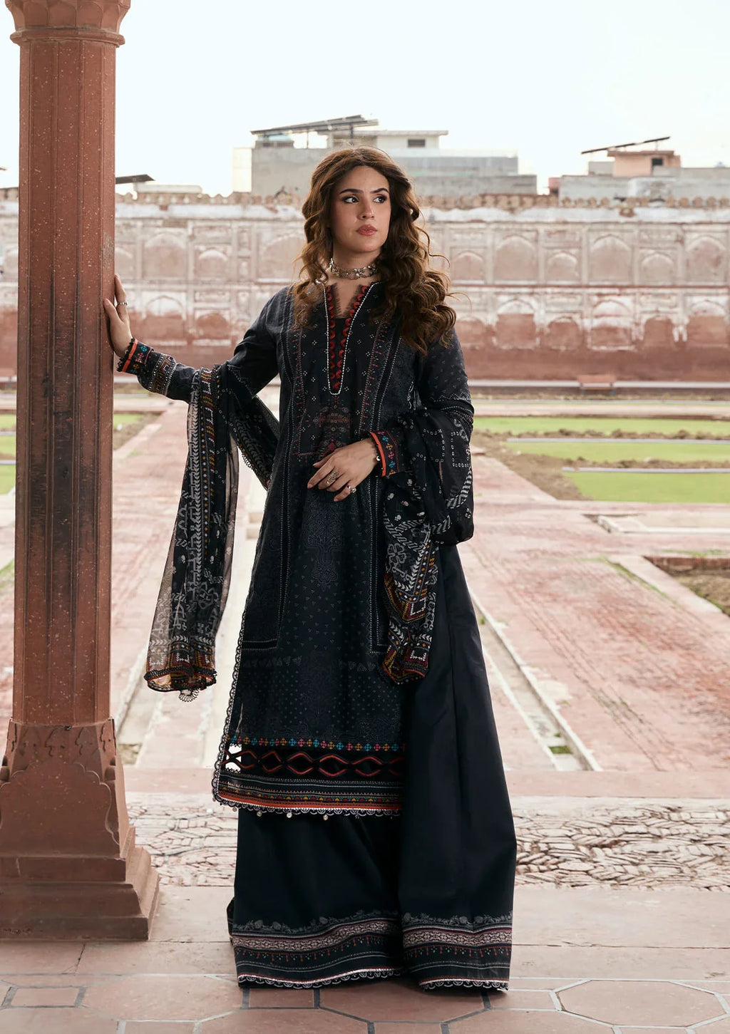 Kahf | Aangan Prints Chiffon '26 | Gul-e-Siyah
