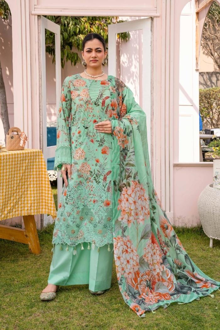 Rajis | Gul Rang - Print kari Embroidered | RGR-03