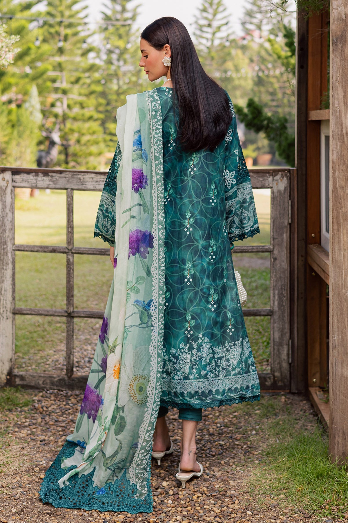 NUREH | GARDENIA - EMBROIDRED & PRINTED LAWN DORIA | NSG-210