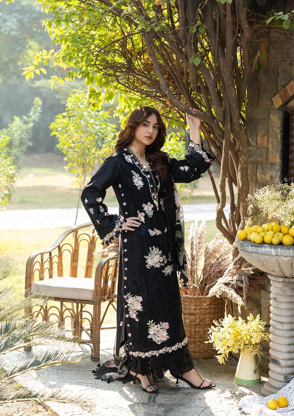 Elaf | Luxary Lawn | Midnight Blossom