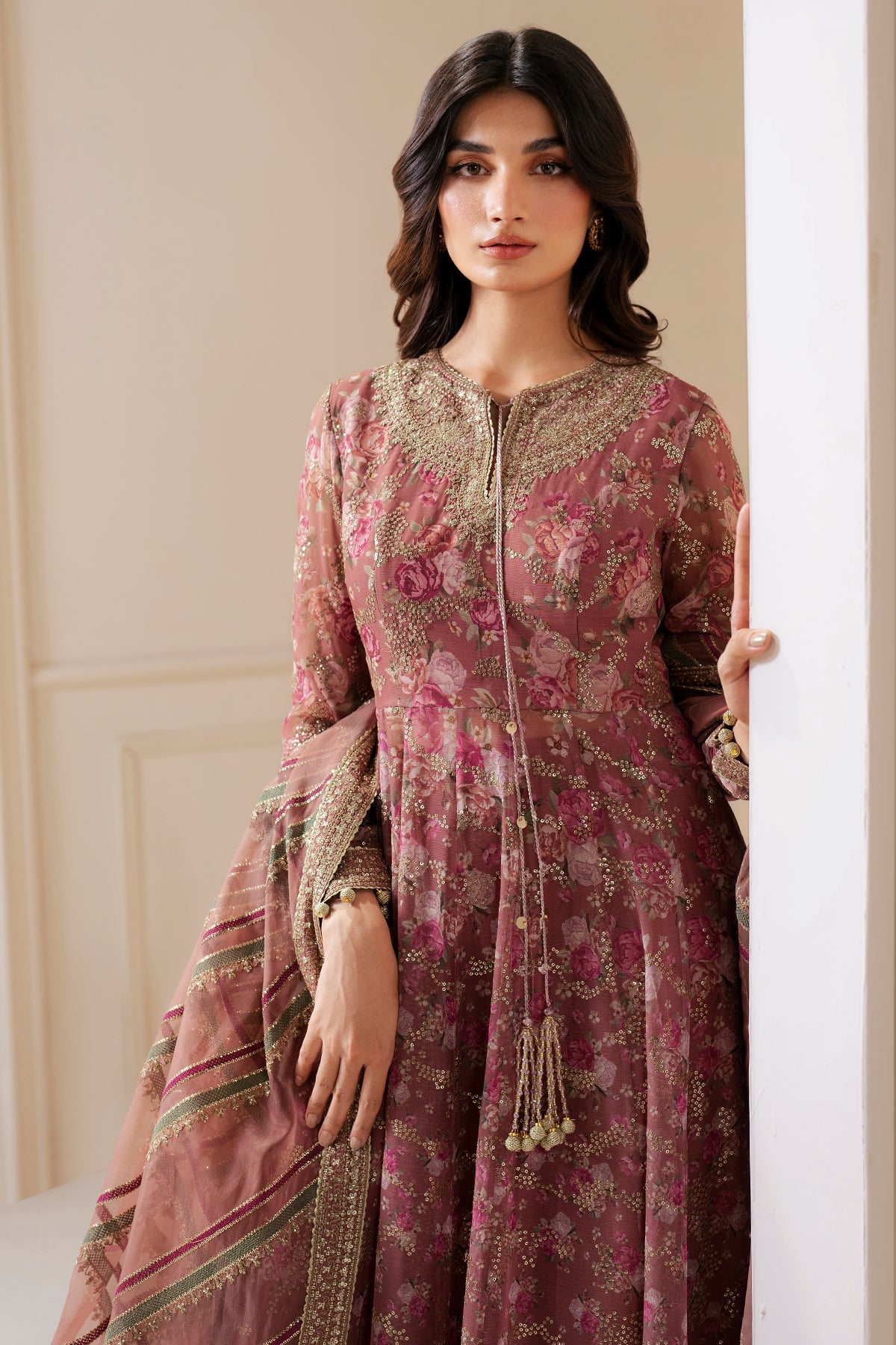 Jazmin | Embroidered Chiffon |  UC-3064