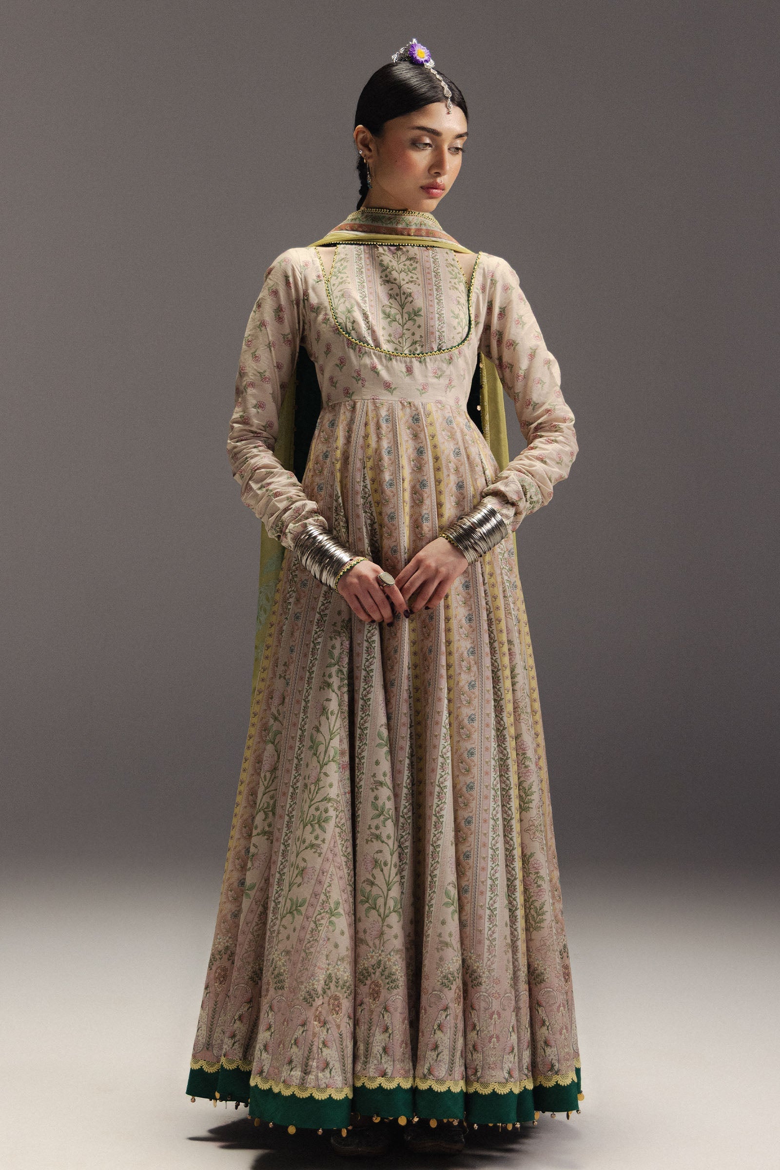 Zara Shahjahan | Anarkali Lawn 26 | Hoorain-D8