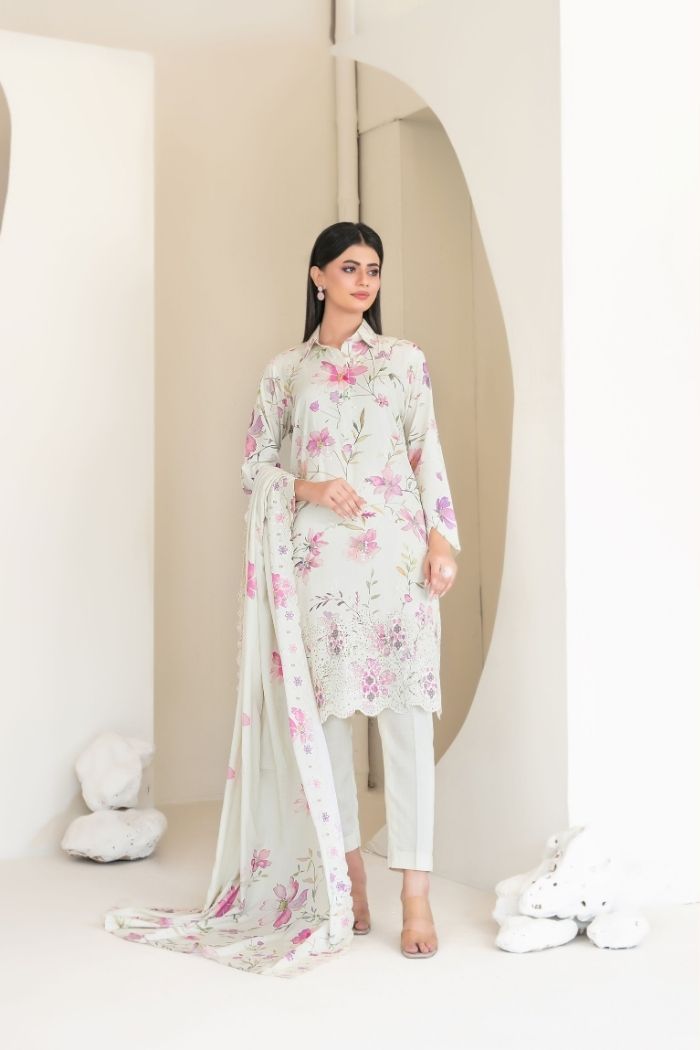 Tawakaal | Muskaan 3Pcs Embroidered Digital Print suiting | D-4420