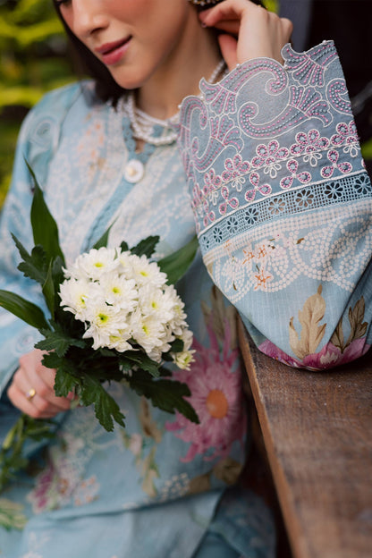 NUREH | GARDENIA - EMBROIDRED & PRINTED LAWN DORIA | NSG-209