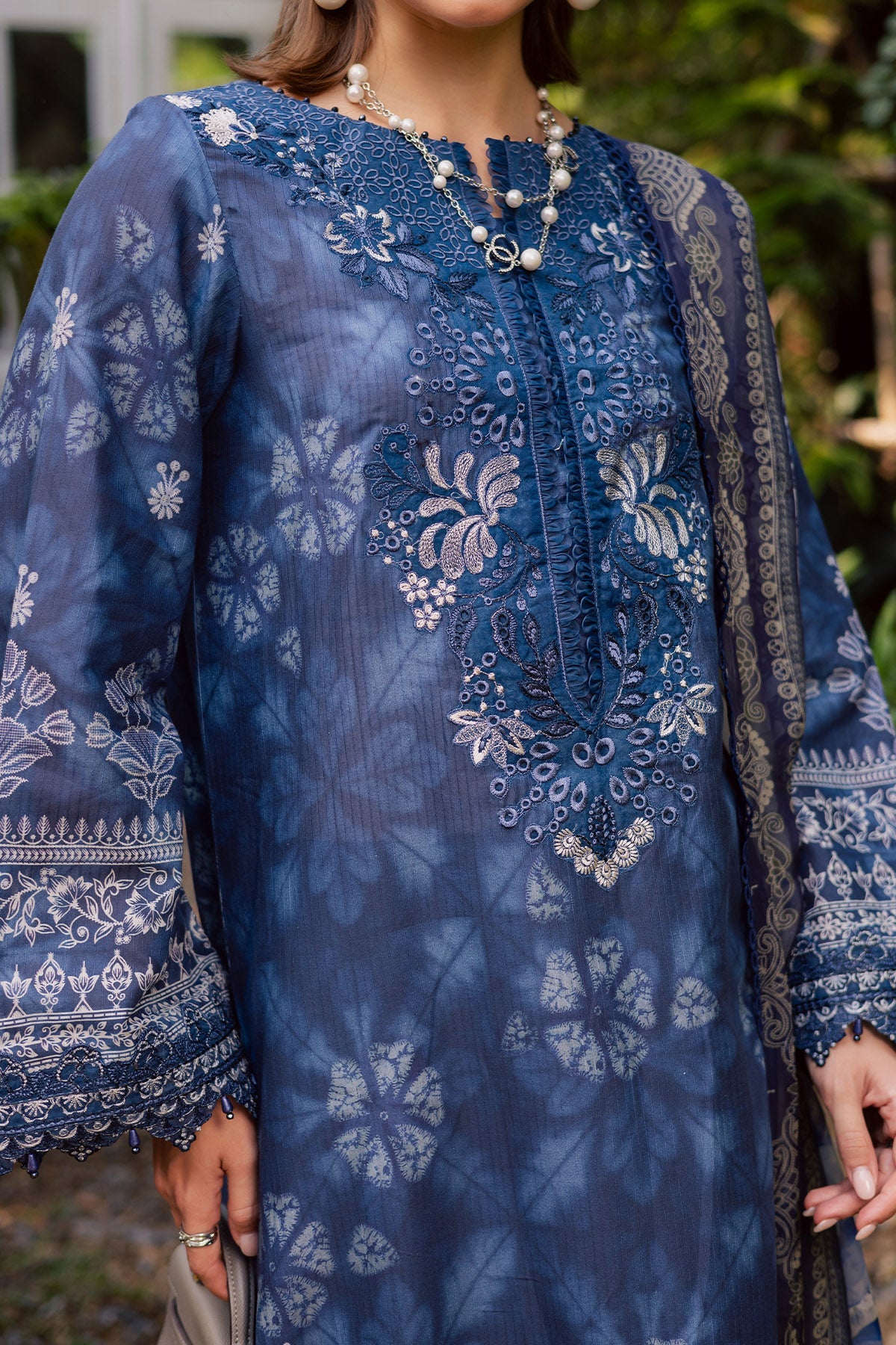 NUREH | GARDENIA - EMBROIDRED & PRINTED LAWN DORIA | NSG-213