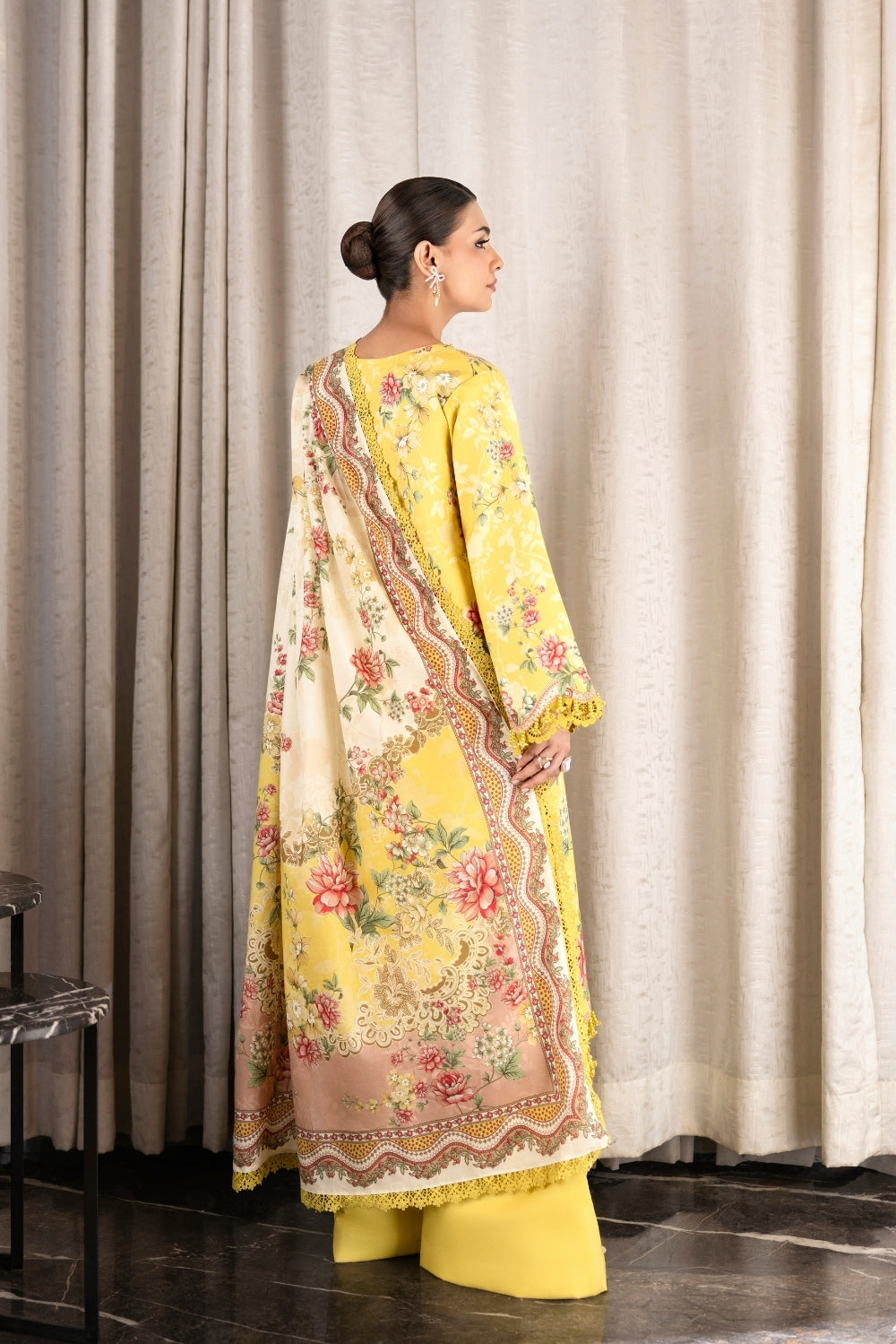 Naqsh | Midnight Meadow Lawn | Primrose