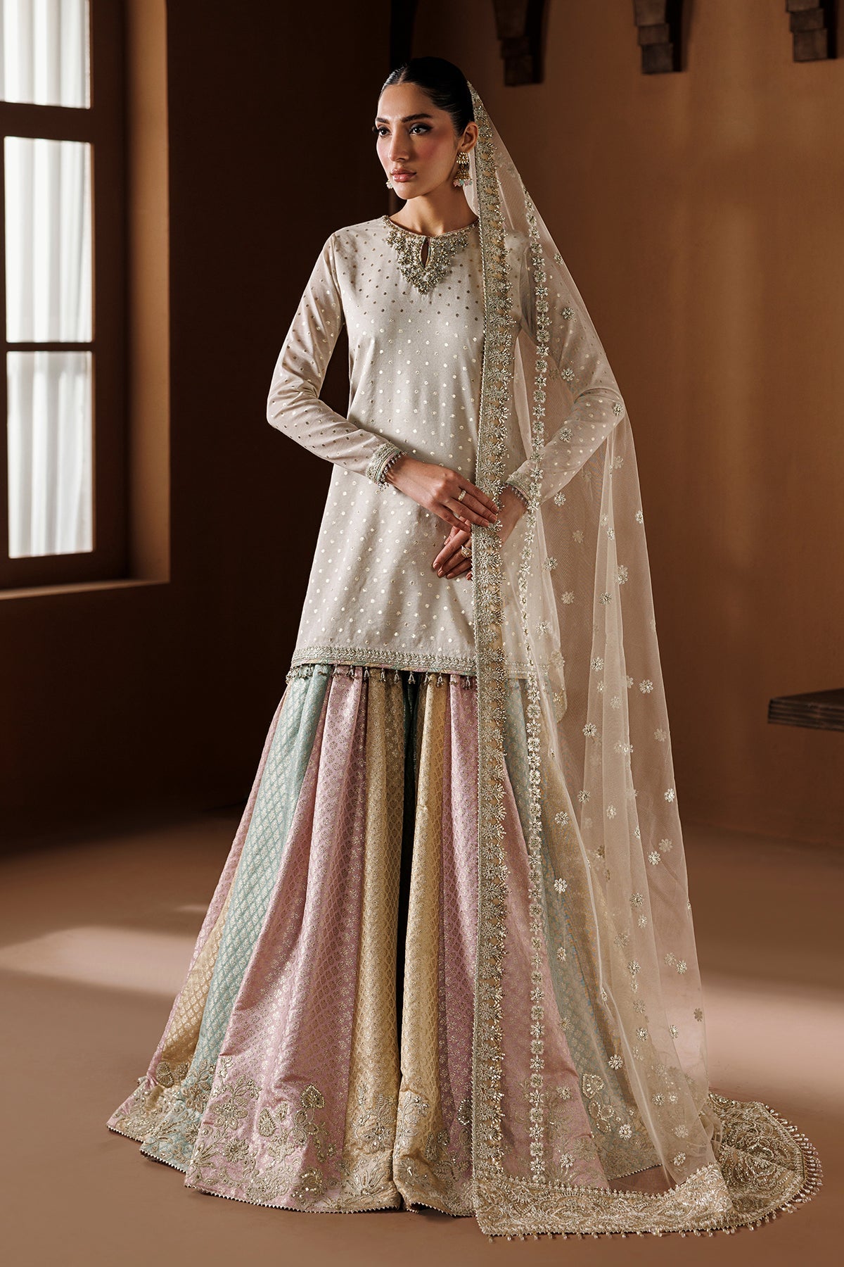 Baroque | Embroidered Zari Chiffon | UF-4435