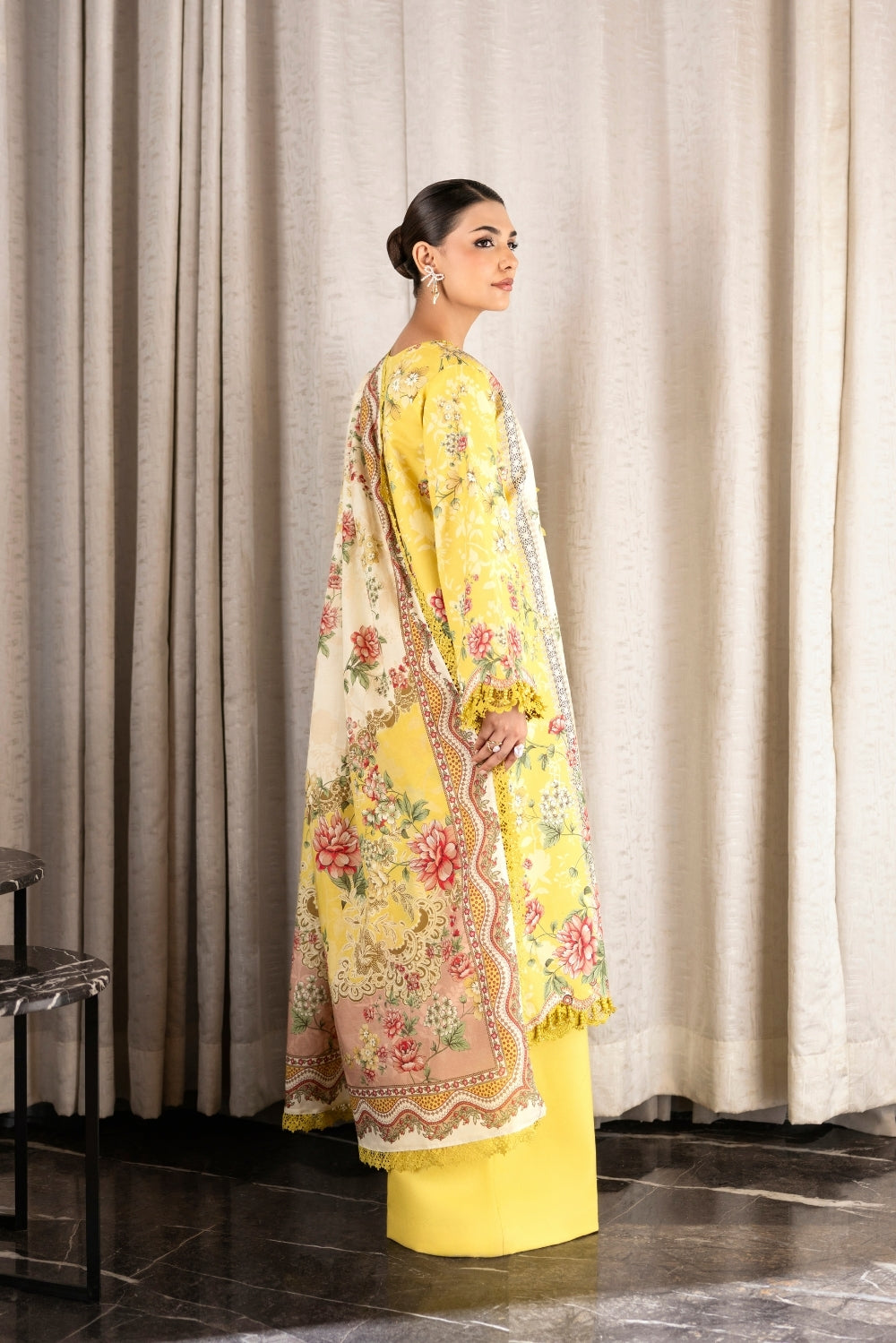 Naqsh | Midnight Meadow Lawn | Primrose