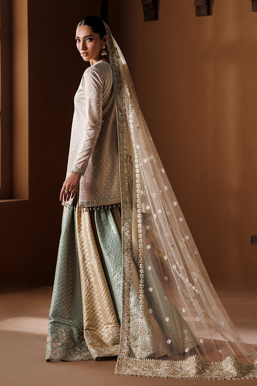 Baroque | Embroidered Zari Chiffon | UF-4435
